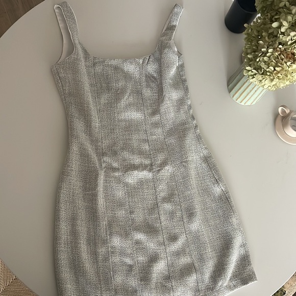 SHOWPO NIMBY MINI PANELLED TWEED BOUCLE MINI DRESS - Picture 2 of 3